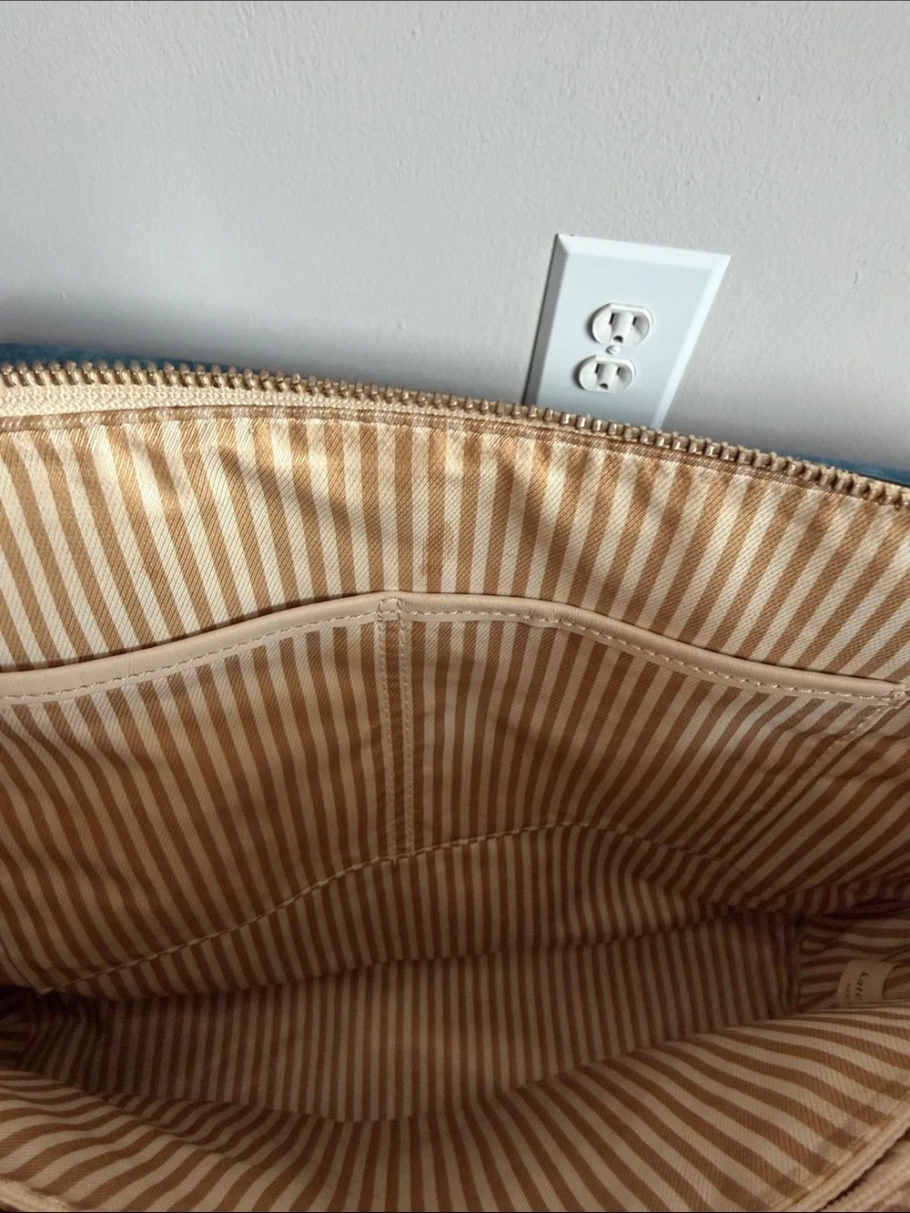 kate spade Cream Leather Tote with Removable Strap